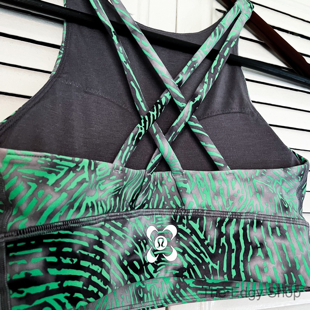 lululemon athletica | SeaWheeze Energy Bra High-Neck Longline Euphoria Fluro - Picture 4 of 6